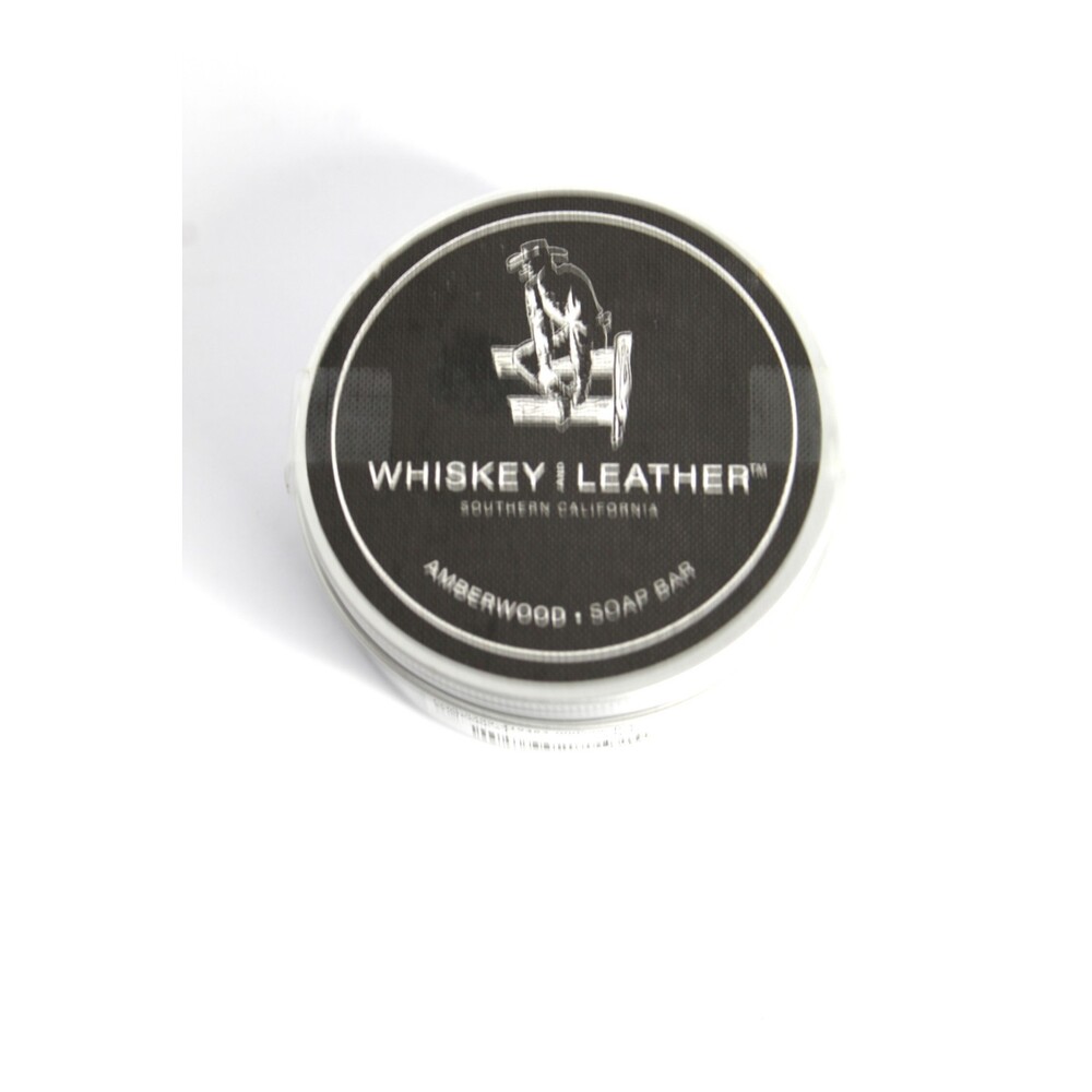 Whiskey and Leather Amberwood Soap Bar 7oz. Tin Sand & Fog Home New Sealed‎